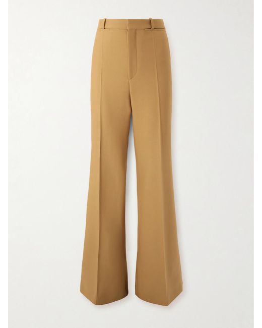 Chloé Natural Wool Straight-Leg Pants