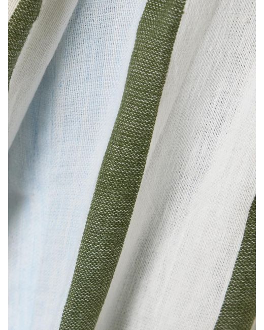 Lemlem White Desta Hose Mit Weitem Bein Aus Einer Gestreiften Baumwollmischung