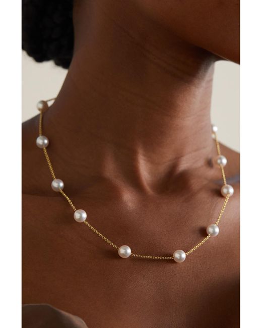 Mikimoto White Kette Aus 18 Karat Mit Perlen