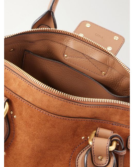 Chloé Brown Paddington Suede Shoulder Bag
