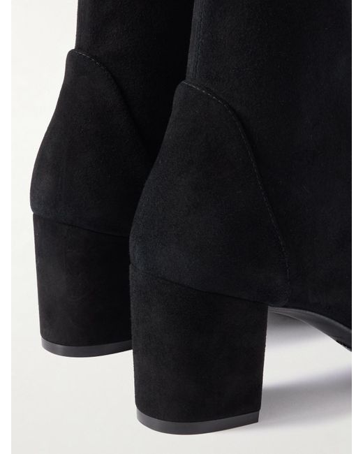 Stuart Weitzman Black Yuliana Suede Ankle Boots