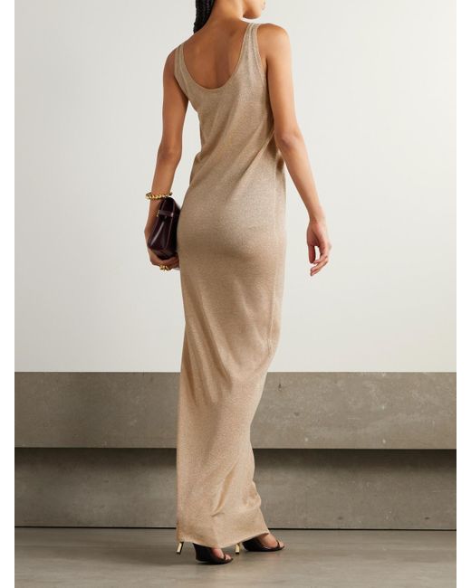 VIP【送料関税込】Saint Laurent OPEN-BACK KNITTED DRESS SAINT LAURENT Halterneck open-back knitted maxi dress