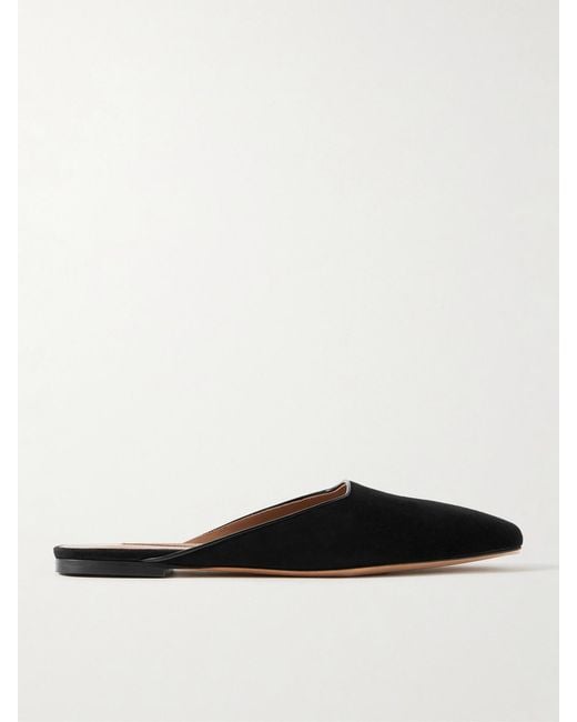 Emme Parsons White Suede Mules