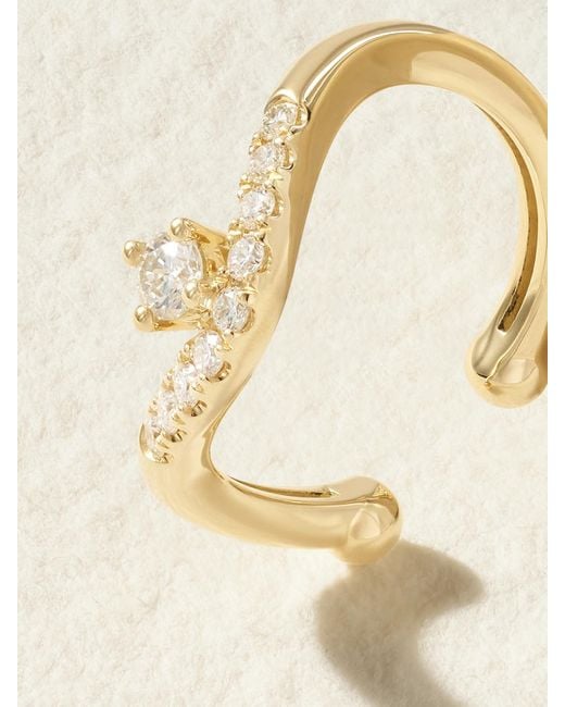 Mizuki Natural 14-Karat Diamond Ear Cuff