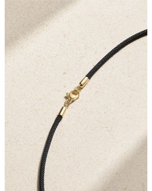 STONE AND STRAND Natural Crosby 10-Karat, Cord And Diamond Choker
