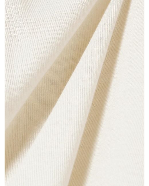 Totême  Natural T-Shirt Aus Rippstrick
