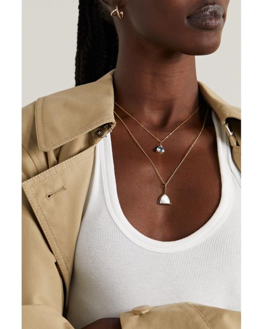 Mateo Natural Flip 14-Karat, Pearl And Diamond Necklace