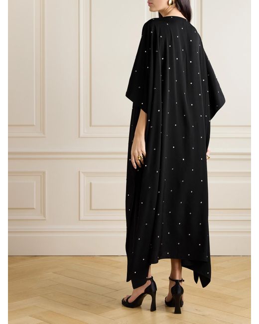 Stella McCartney Black Kaftan Aus Crêpe Mit Kristallen