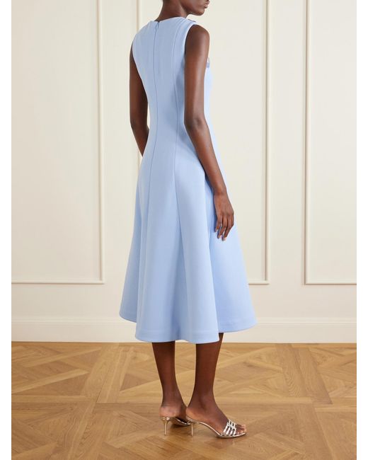 Rebecca Vallance Blue Aylin Embellished Cady Midi Dress