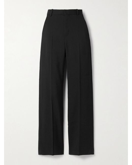 Wardrobe NYC Black Wool-Twill Straight-Leg Pants