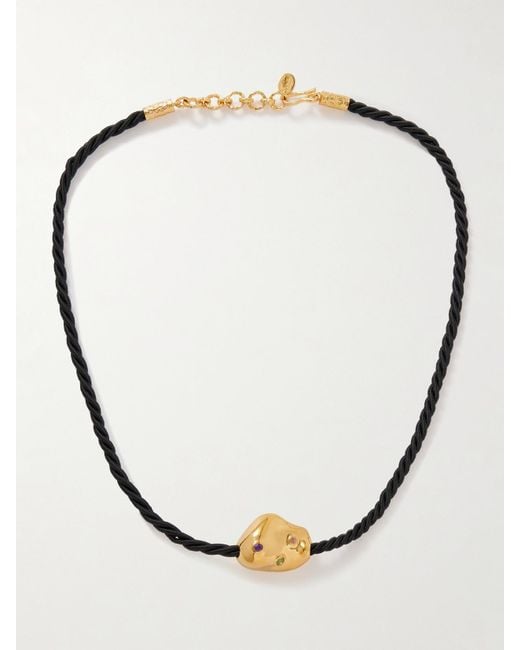Pacharee Metallic Jahn-Plated, Multi-Stone And Cord Necklace