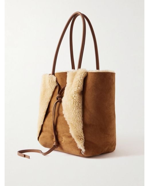 Gabriela Hearst Natural Marija Shearling Tote