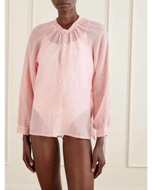 Lemlem Pink Mita Cotton Shirt