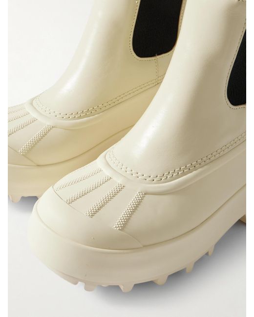 Proenza Schouler Natural Sorel Caribou Leather And Rubber Platform Chelsea Boots