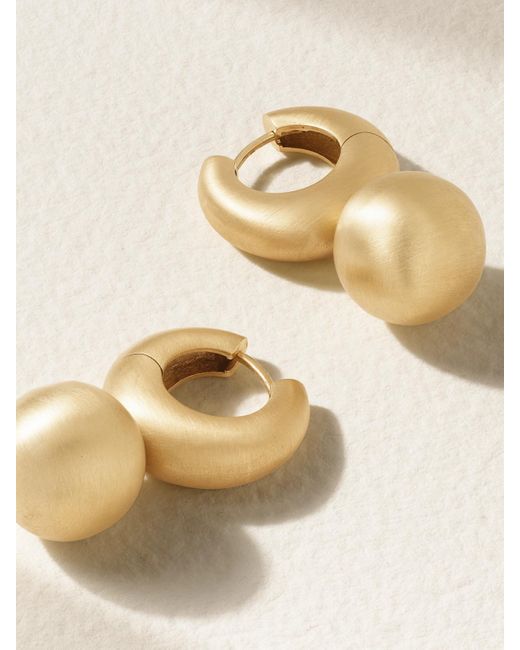 Irene Neuwirth Natural Gumball Puffed Huggies 18-Karat Earrings