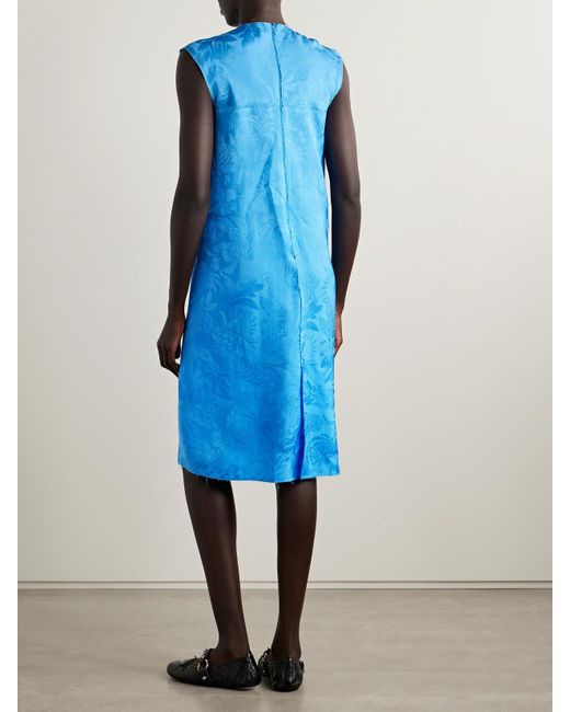Balenciaga Blue Dress With Silk Trim