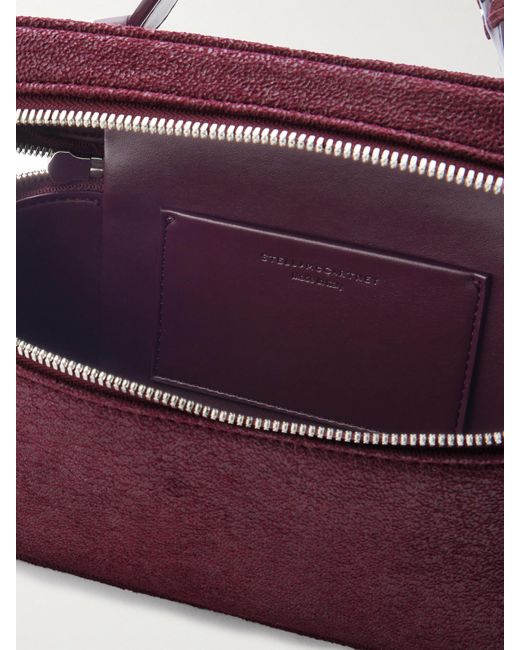 Stella McCartney Purple Falabella Chain-Embellished Brushed Shoulder Bag