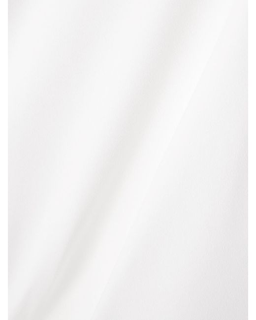 Self-Portrait White Draped Crepe Halterneck Mini Dress