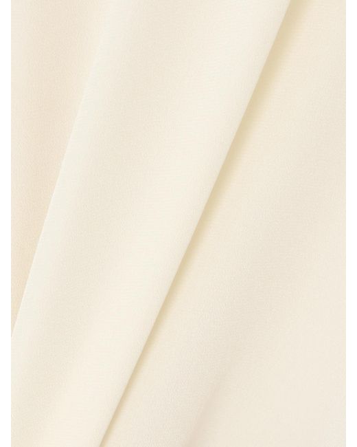 Valentino Garavani Natural Ruffled Silk Crepe De Chine Shirt