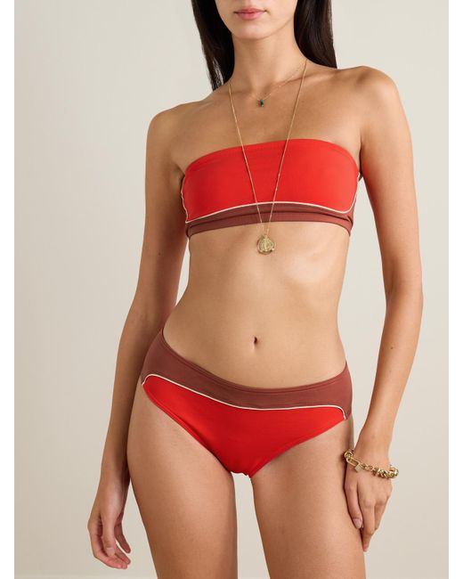 Eres Red Match Color-Block Bikini Briefs