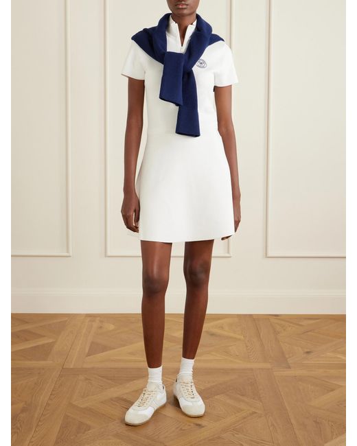 Polo Ralph Lauren White The Championship Wimbledon Stretch-Knit Mini Dress
