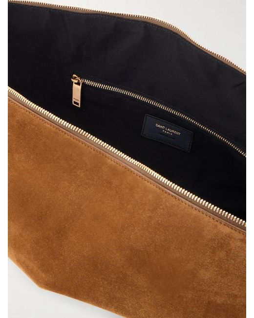 Saint Laurent White Amalia Suede Shoulder Bag