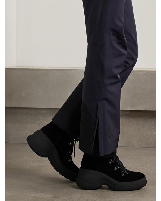 Moncler Blue Belted Bootcut Ski Pants