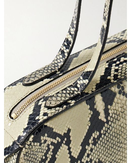 Khaite Metallic Simona Snake-Effect Leather Shoulder Bag