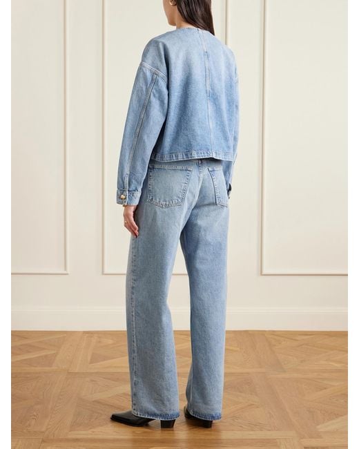 Anine Bing Blue Blanche Denim Jacket