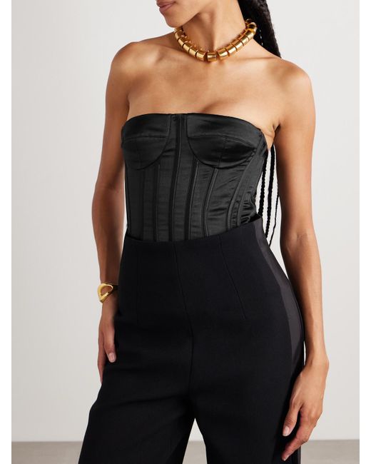 Strapless Silk Faille Bustier