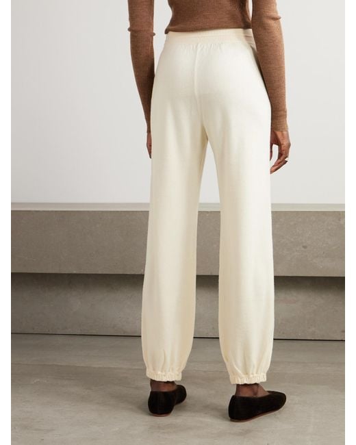 Loro Piana Natural Cashmere Tapered Track Pants