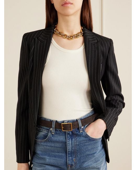 Nili Lotan Black Gabriele Leather Belt