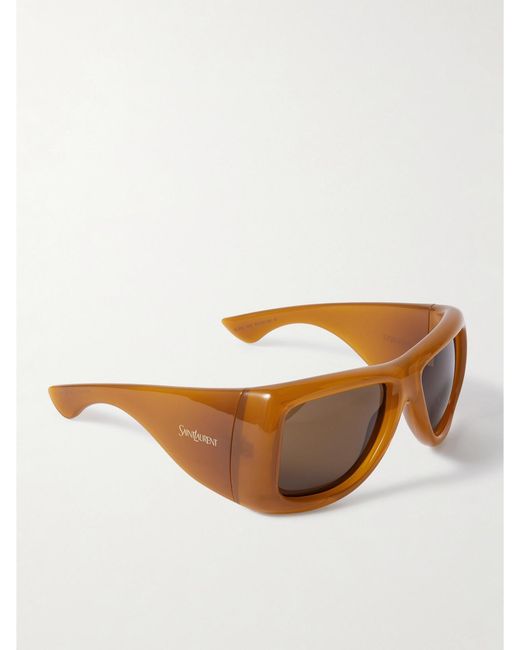 Saint Laurent Brown Sl 902 Howl D-Frame Acetate Sunglasses