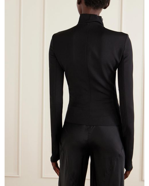 Rick Owens Blue Gary Frayed Wool-Blend Jersey Jacket