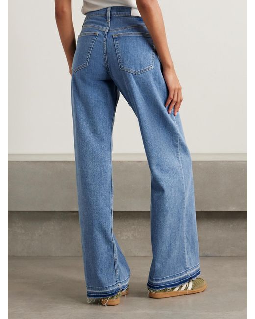 Re/done Blue Halbhohe Jeans Mit Weitem Bein