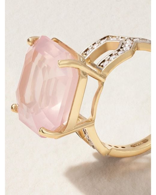 Mateo Natural Ring Aus 14 Karat Mit Topas Und Diamanten