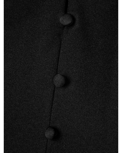 Staud Black Stella Cotton-Blend Faille Halterneck Maxi Dress