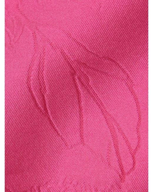 Emilia Wickstead Pink Talia Cloqué Mini Dress