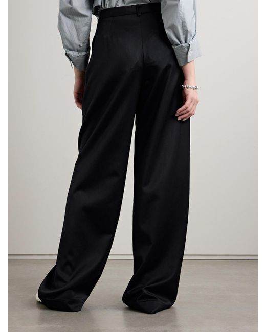 Pantalon Droit En Lin À Plis Sullivan Twp en coloris Blue
