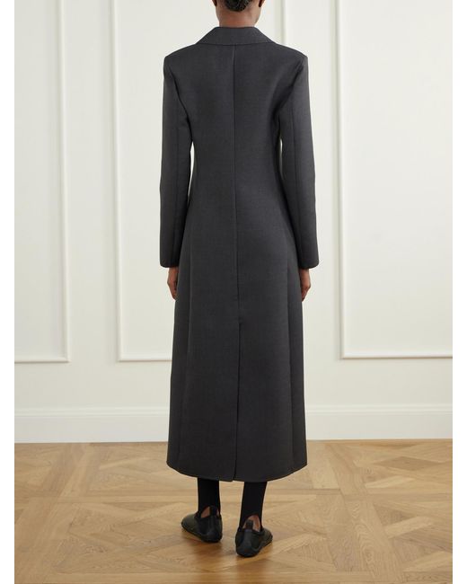Jil Sander Black Wool And Silk-Blend Coat