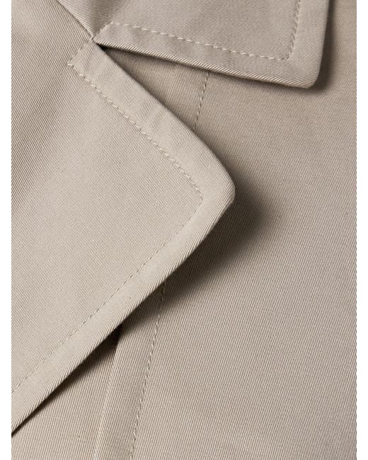 Theory Natural Double-Breasted Cotton-Blend Gabardine Trench Coat