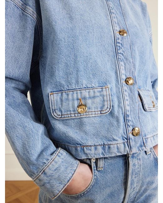 Anine Bing Blue Blanche Denim Jacket