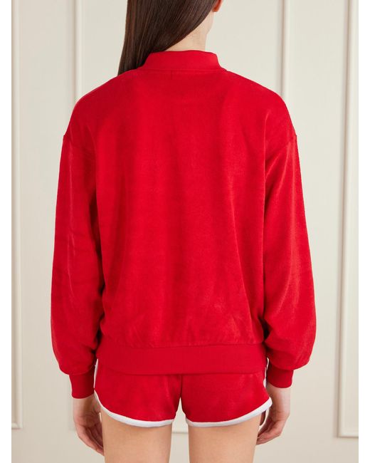 Polo Ralph Lauren Embroidered Cotton-Blend Terry Polo Sweater