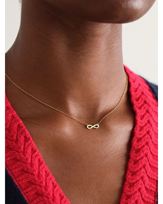 Jennifer Meyer Natural Infinity Kette Aus 18 Karat Mit Diamant