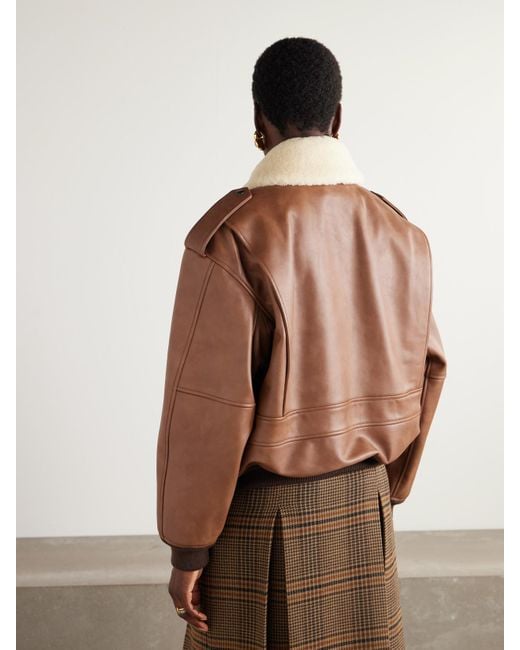 Saint Laurent Brown Bomber Jacket