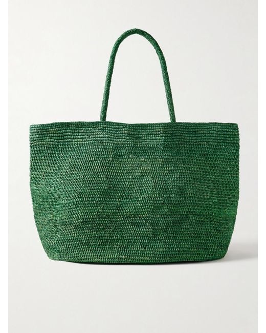 The Row Green Oregon Raffia Tote