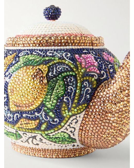 Judith Leiber Gray Teapot Crystal-Embellished-Tone Clutch