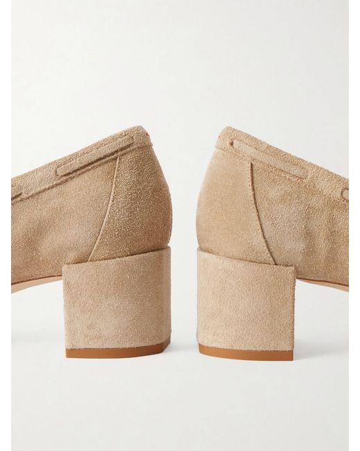 Aeyde Natural Grenn Suede Loafers