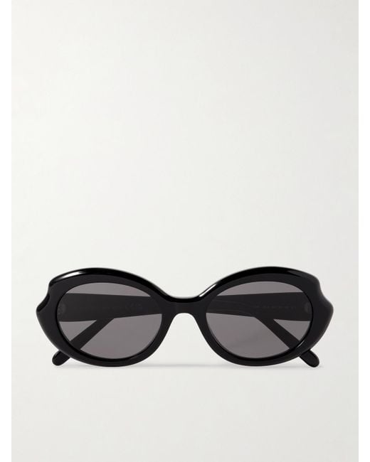 Loewe Black Oval-Frame Acetate Sunglasses