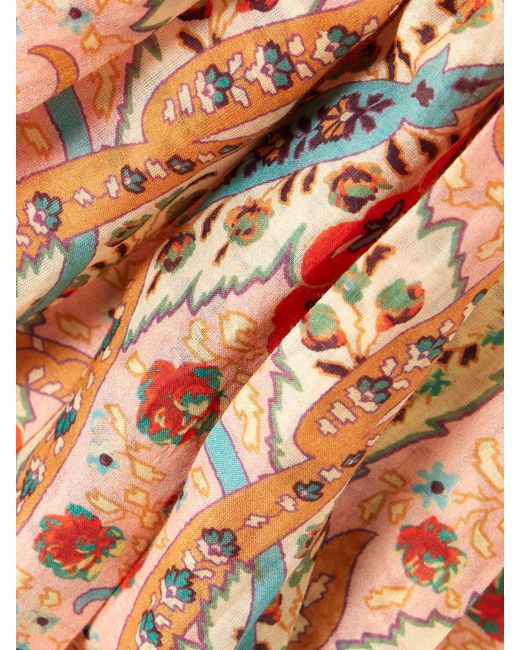 Etro White Pareo Aus Voile Aus Einer Baumwoll-Seidenmischung Mit Paisley-Print